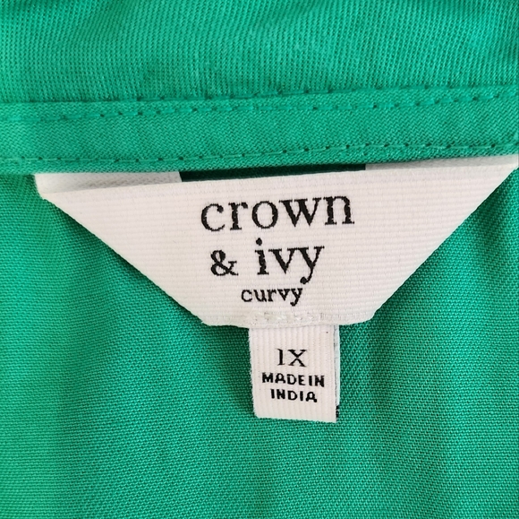 Crown & Ivy Ruffle V-Neck Blouse - Picture 2 of 2